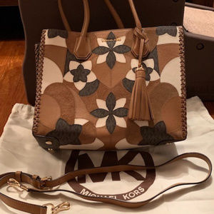 Michael Kors Mercer Floral Patchwork Large Tote